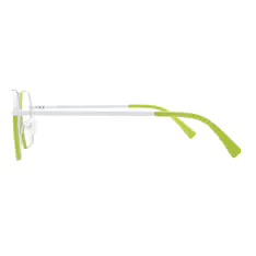 Square Green/White Eyeglasses