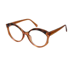 Round Tortoiseshell/Brown Eyeglasses