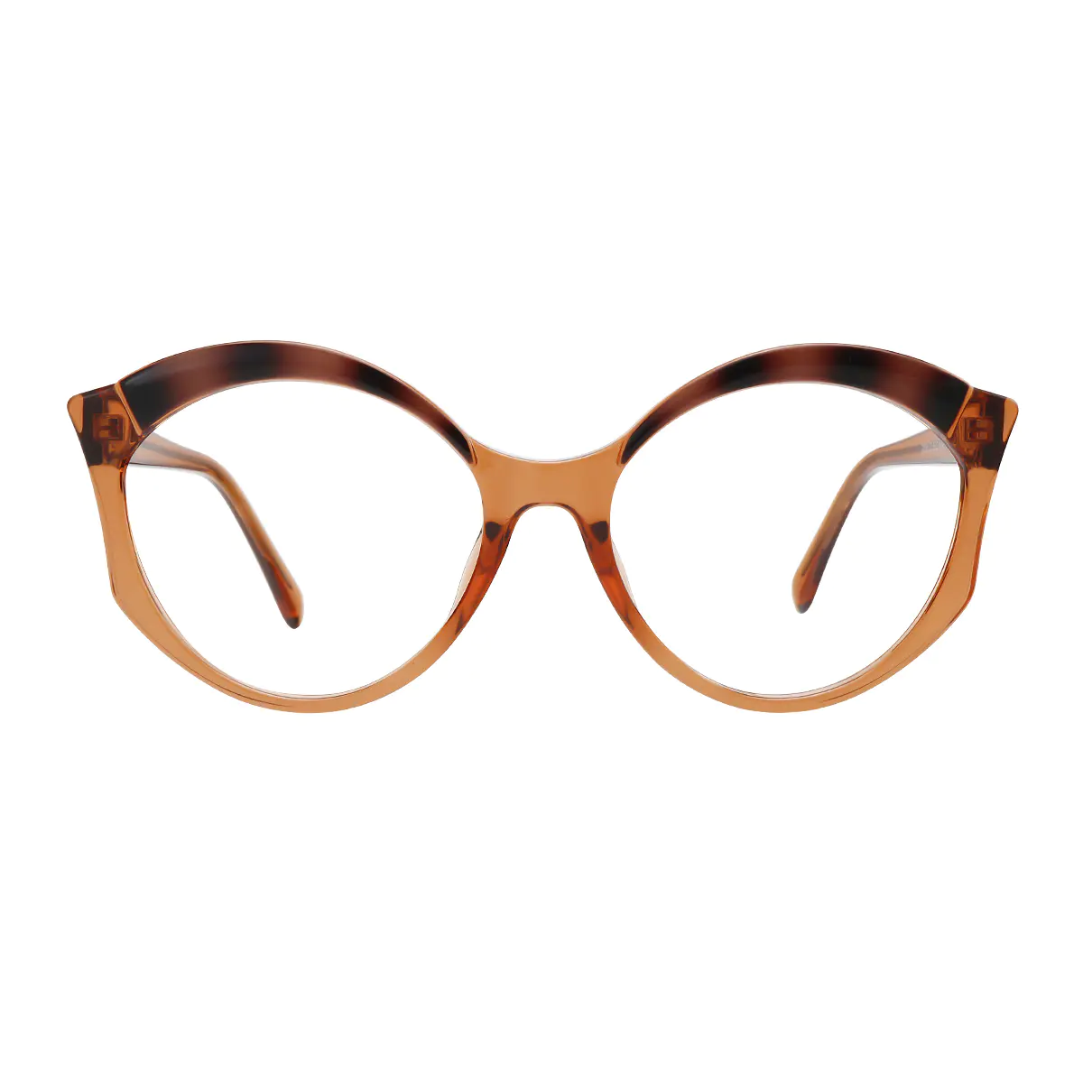 Round Tortoiseshell/Brown Eyeglasses
