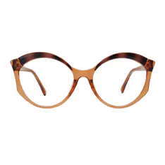 Round Tortoiseshell/Brown Eyeglasses