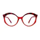 Round Tortoiseshell/Red Eyeglasses