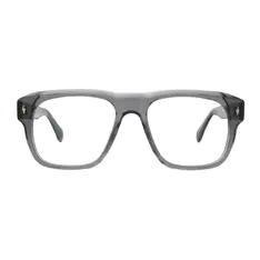 Square Transparent Gray Eyeglasses