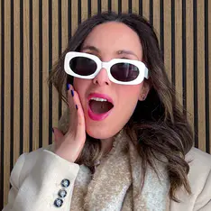 Rectangle White Sunglasses