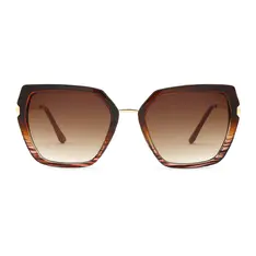 Geometric Brown Sunglasses