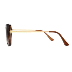 Geometric Brown Sunglasses