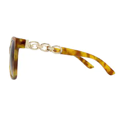 Geometric Ivory Tortoiseshell Sunglasses