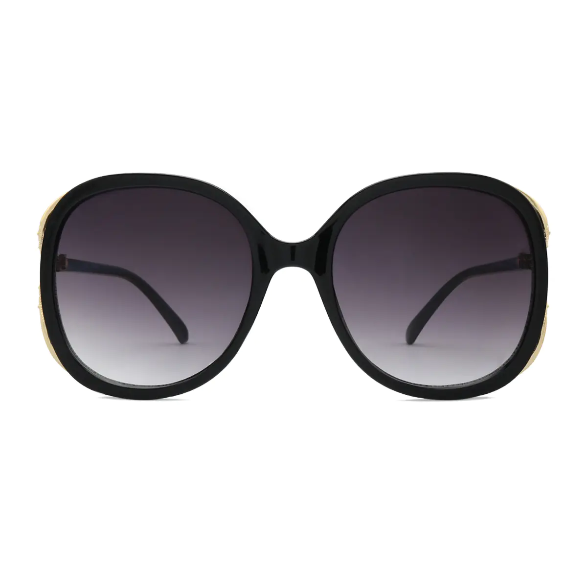 Oval Black Sunglasses