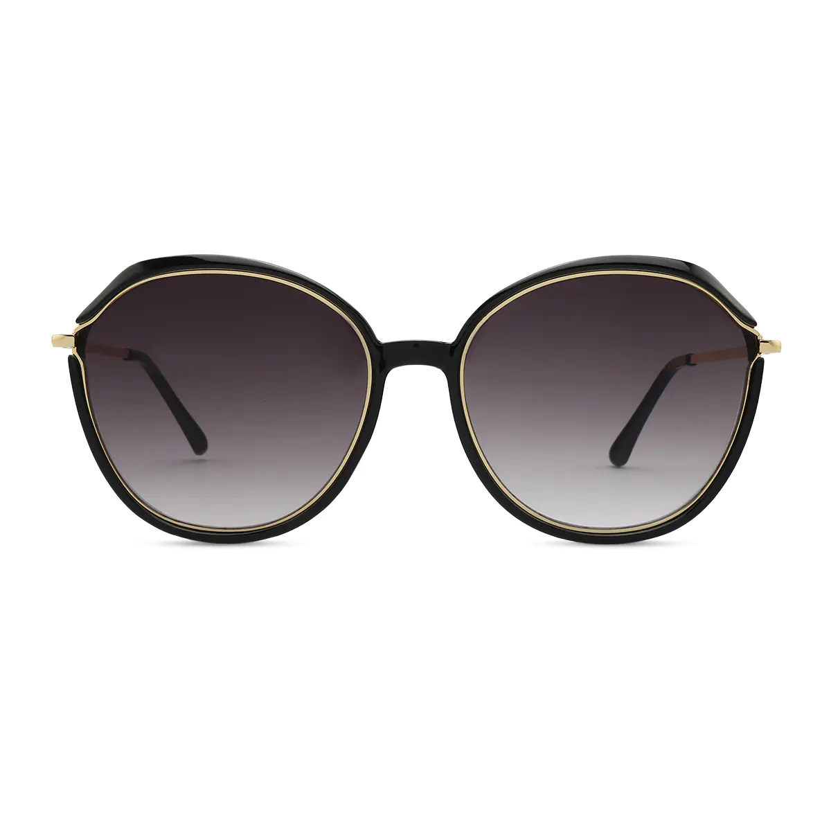 Oval Black Sunglasses