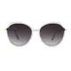Oval Clear/Gold Sunglasses
