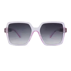 Square Transparent Purple Sunglasses