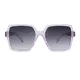 Square Transparent Purple Sunglasses