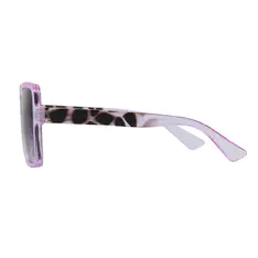 Square Transparent Purple Sunglasses