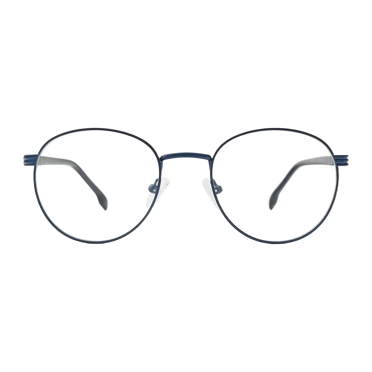 Oval Matte Blue Eyeglasses