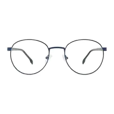 Oval Matte Blue Eyeglasses