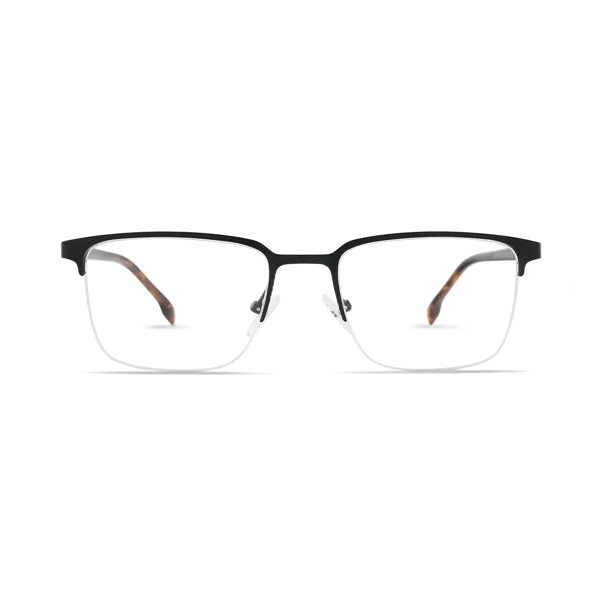 Rectangle Matte Black Eyeglasses