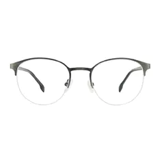 Oval Matte Gray Eyeglasses