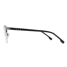 Oval Matte Gray Eyeglasses