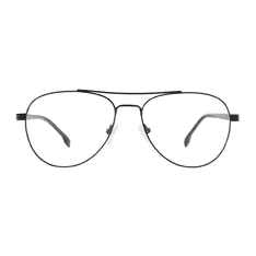 Aviator Matte Black Eyeglasses