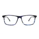 Rectangle Blue Eyeglasses
