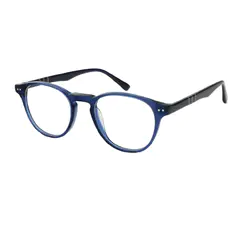 Oval Blue Eyeglasses