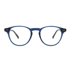 Oval Blue Eyeglasses