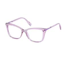 Rectangle Transparent Pink Eyeglasses