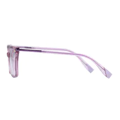 Rectangle Transparent Pink Eyeglasses
