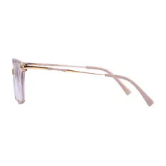 Square Transparent Amber Eyeglasses