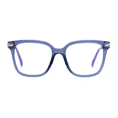 Square Transparent Blue Eyeglasses