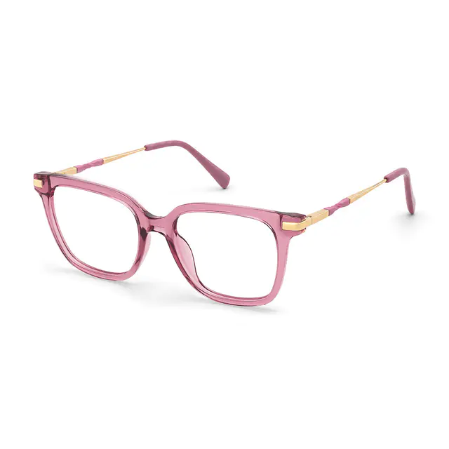 Square Pink Eyeglasses