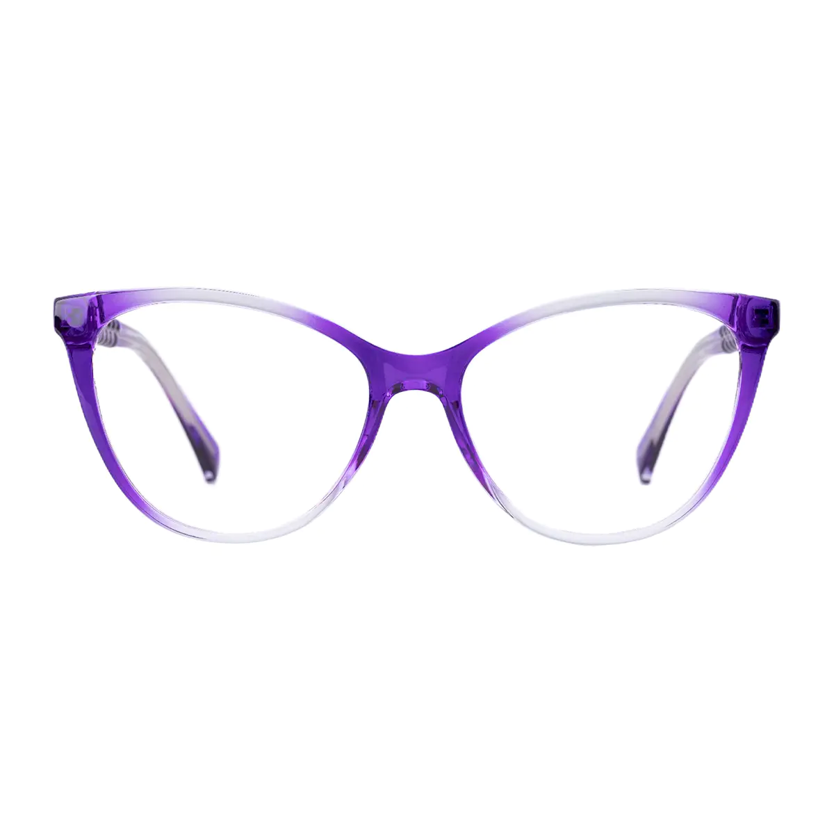Oval Transparent Purple Eyeglasses