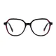 Geometric Black/Red Eyeglasses