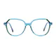 Geometric Transparent Green Eyeglasses