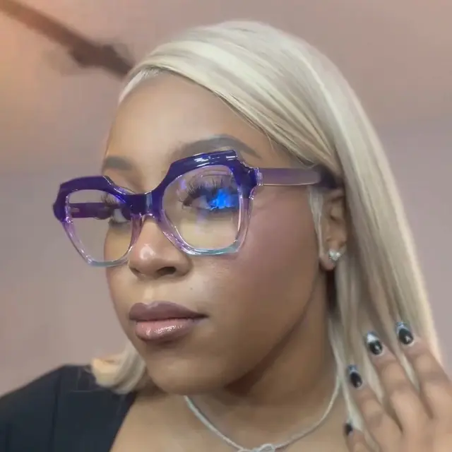 Square Gradient Purple Eyeglasses