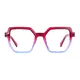 Geometric Red/Clear Eyeglasses