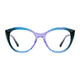 Oval Blue/Green Eyeglasses