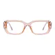 Rectangle Transparent Amber Eyeglasses