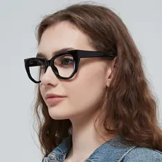 Geometric Black Eyeglasses