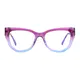 Geometric Transparent Purple Eyeglasses