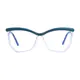 Geometric Transparent Blue Eyeglasses