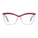 Geometric Transparent Red Eyeglasses