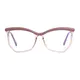 Geometric Transparent Brown Eyeglasses