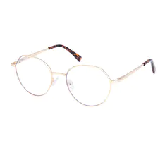 Geometric Gold Eyeglasses
