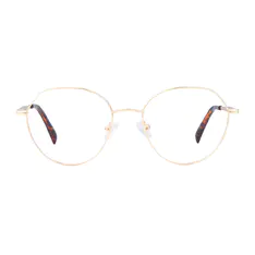 Geometric Gold Eyeglasses