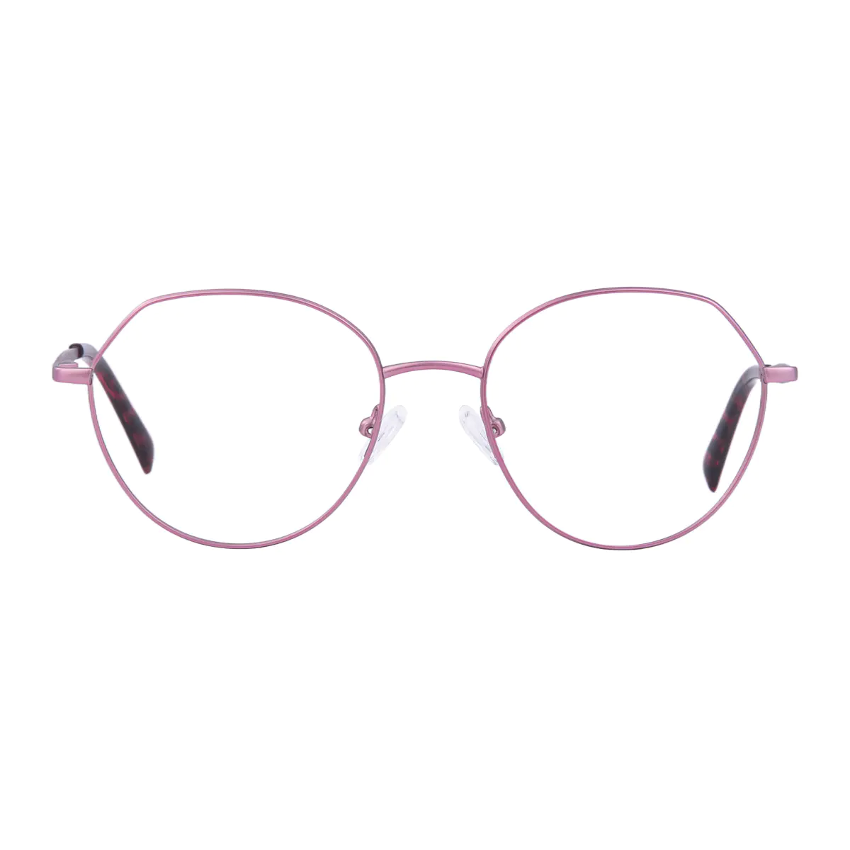 Geometric Transparent Purple Eyeglasses