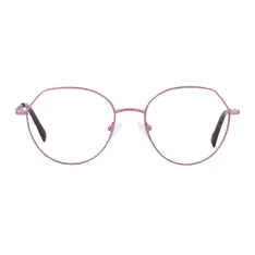 Geometric Transparent Purple Eyeglasses