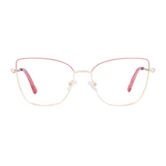 Cat-eye Pink/Gold Eyeglasses
