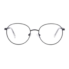 Round Matte Black Eyeglasses