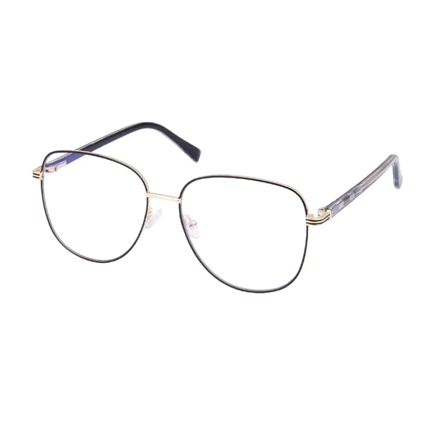 Square Black/Gold Eyeglasses