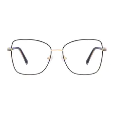Square Black/Gold Eyeglasses